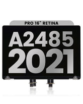 Complete LCD Display Assembly Compatible For MacBook Pro 16" (A2485 / Late 2021) / (A2780 / Late 2023 / (A2991 / Late 2023) (Used OEM Pull: Grade A) (Silver)