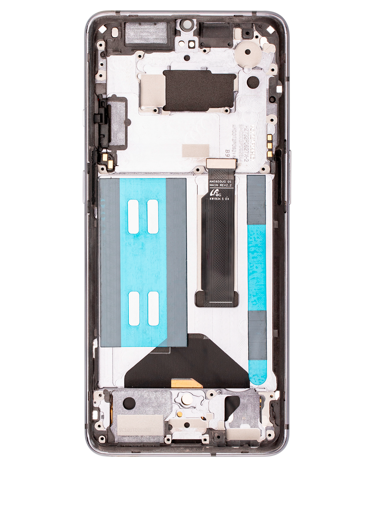 Replacement OLED Assembly With Frame Compatible For OnePlus 7T (Refurbished) (Frosted Silver)