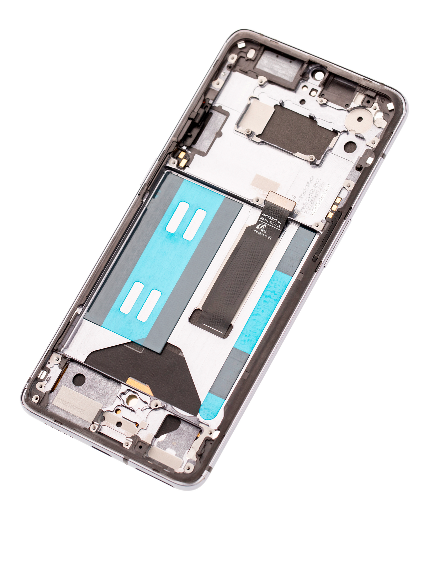 Replacement OLED Assembly With Frame Compatible For OnePlus 7T (Refurbished) (Frosted Silver)
