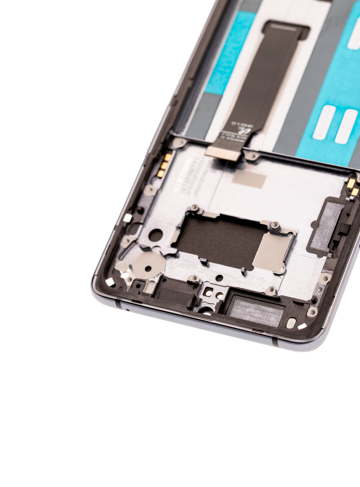 OLED Assembly With Frame Compatible For OnePlus 7T Replacement (Vemake) (Frosted Silver)