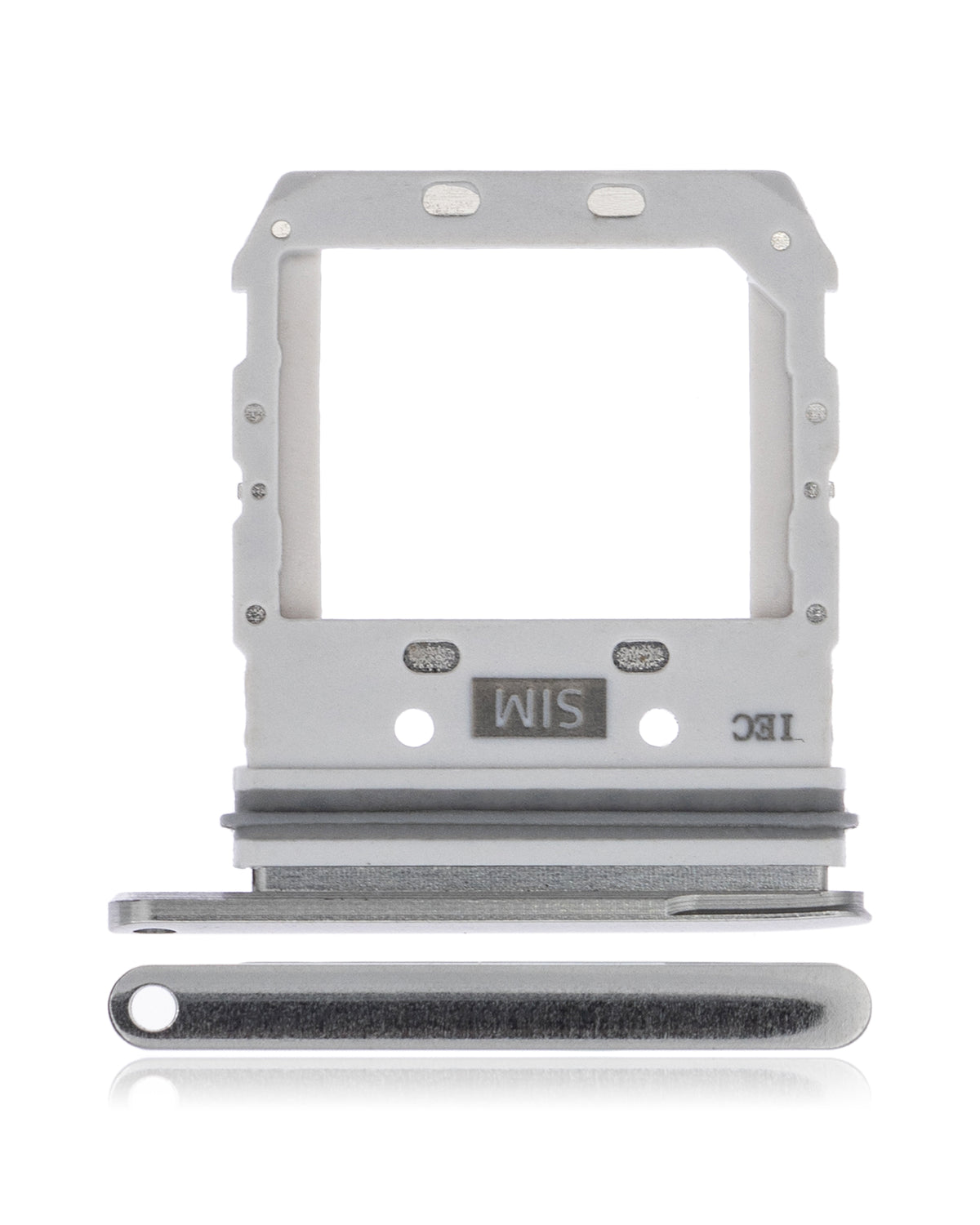 Single Sim Card Tray Replacement  Compatible For Samsung Galaxy S10 5G (Crown Silver)