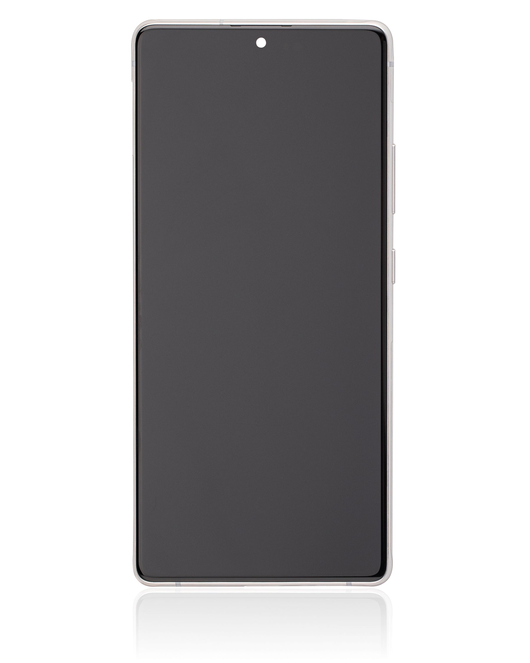 OLED Assembly With Frame Compatible For Samsung Galaxy S10 Lite Replacement by Macfactory.Store (Service Pack) (Prism White)