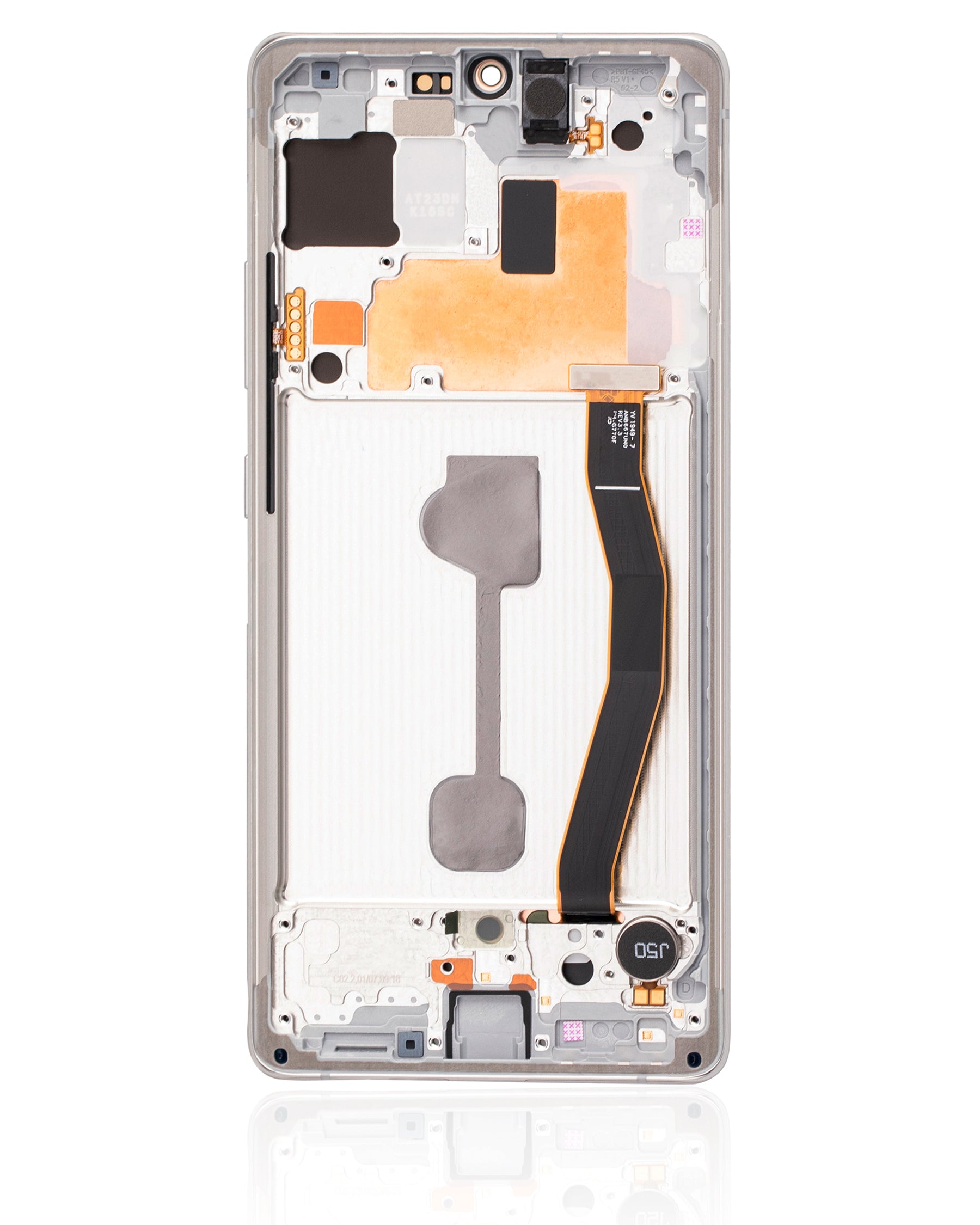 OLED Assembly With Frame Compatible For Samsung Galaxy S10 Lite Replacement by Macfactory.Store (Service Pack) (Prism White)