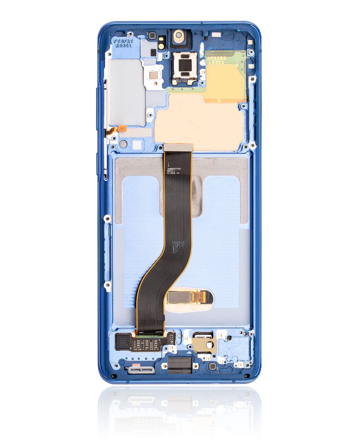 OLED Assembly With Frame Compatible For Samsung Galaxy S20 Plus 5G Replacement (Refurbished) (Aura Blue)
