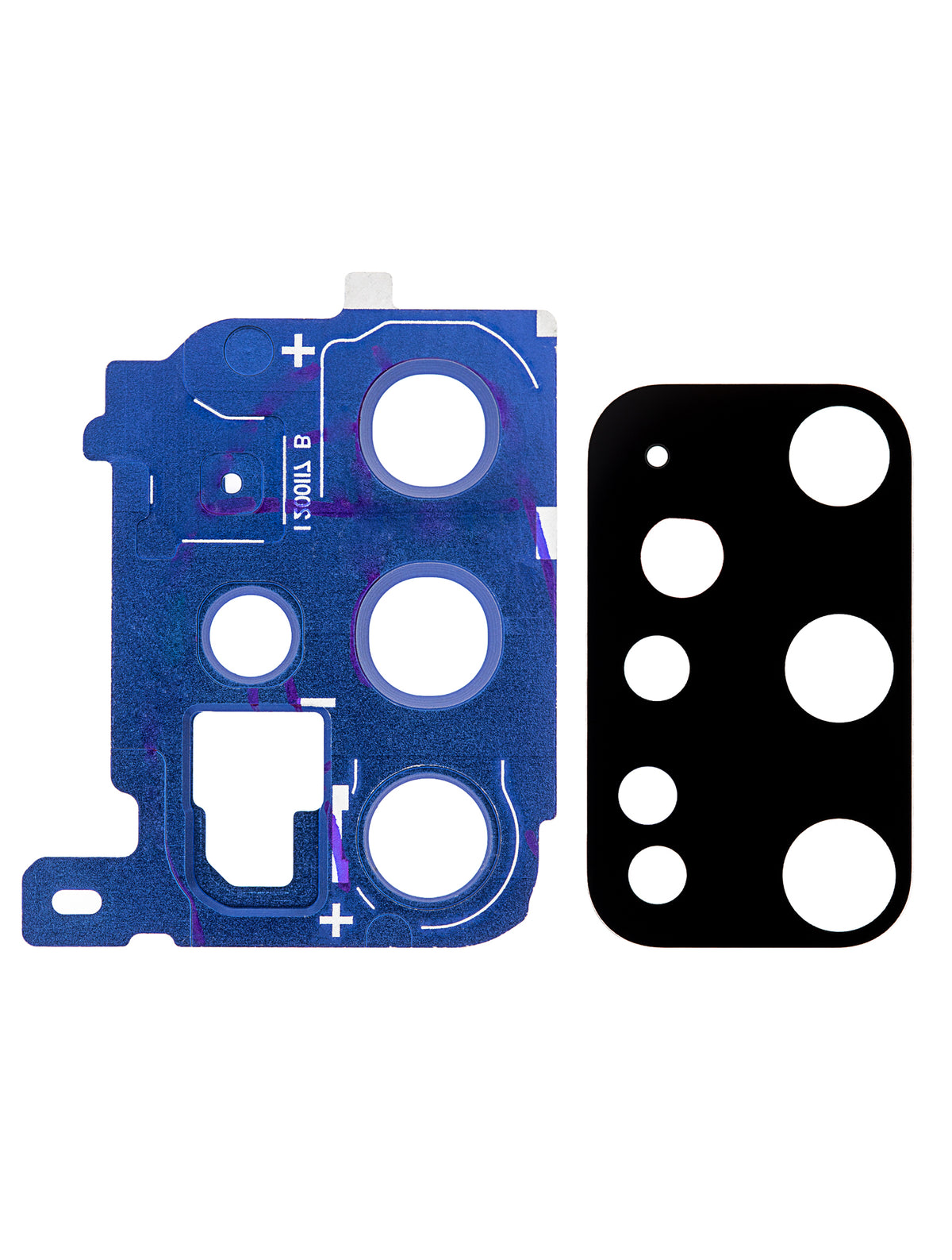 Replacement Back Camera Lens With Cover Bezel Ring Compatible For Samsung Galaxy S20 Plus (Cloud Blue)