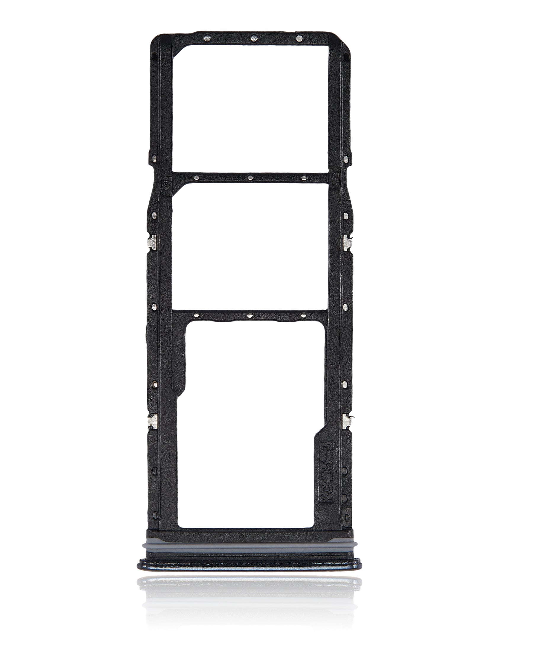 Dual Sim Card Tray Compatible For Samsung Galaxy A9 Replacement (A920 / 2018) (Caviar Black)