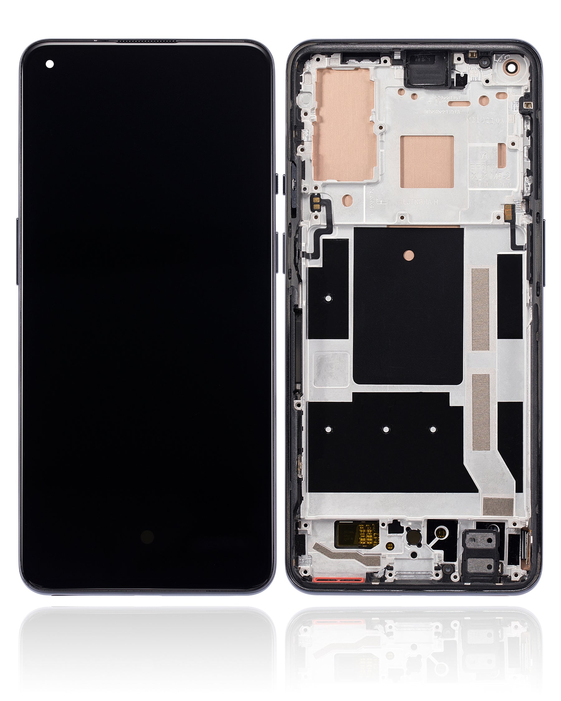 Replacement OLED Assembly With Frame Compatible For OnePlus 9 (International Version) (Refurbished) (Astral Black)