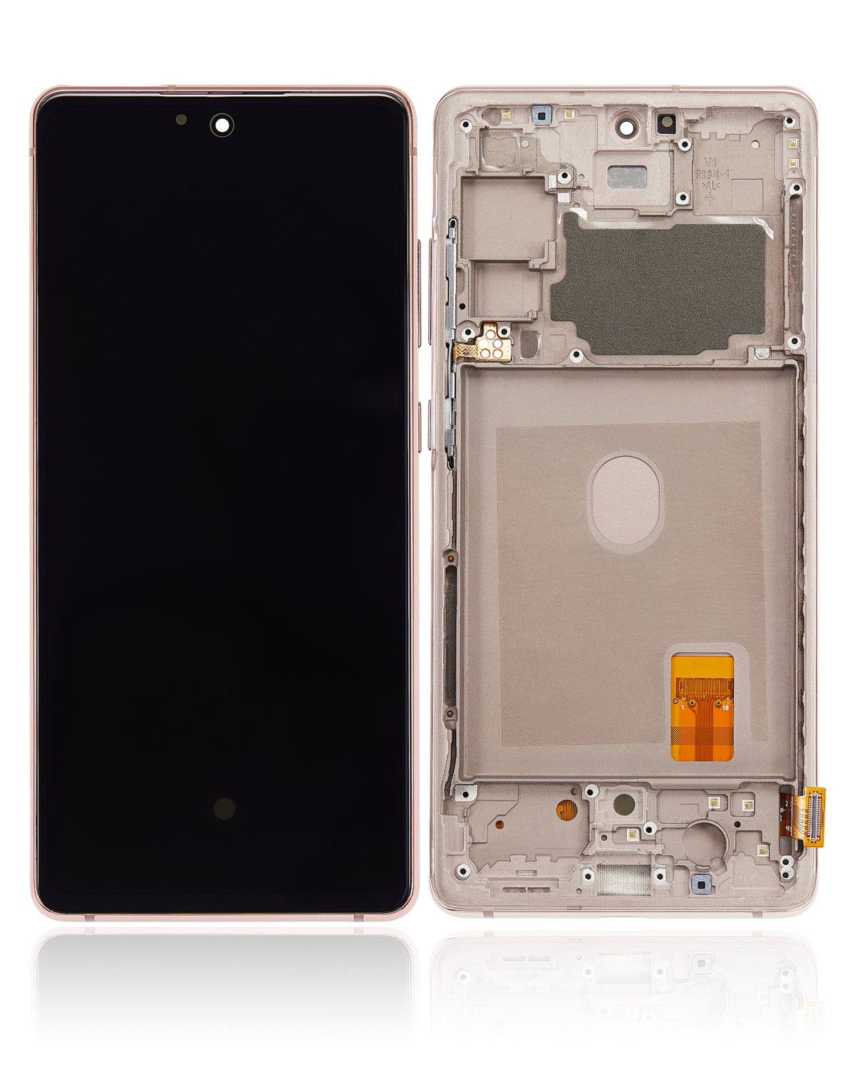 OLED Assembly With Frame Compatible For Samsung Galaxy S20 FE 4G / 5G Replacement (Vemake) (Cloud Orange)