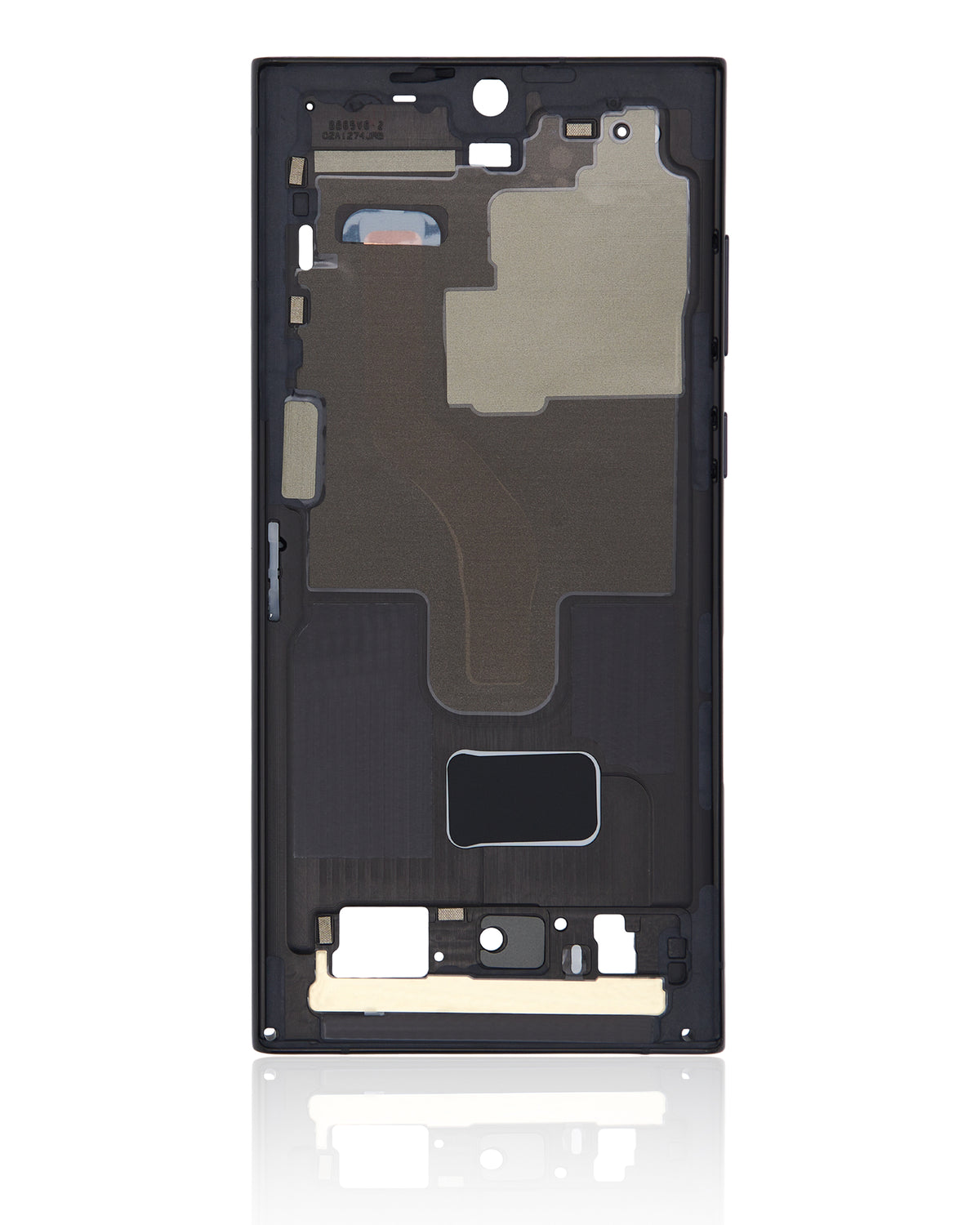 Mid-Frame Housing Compatible For Samsung Galaxy S22 Ultra 5G Replacement (US & International Version) (Phantom Black)