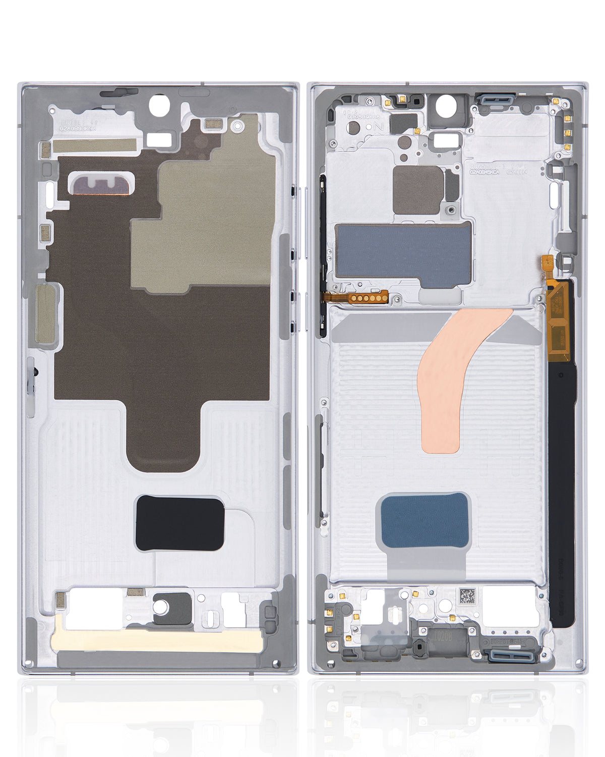 Mid-Frame Housing Compatible For Samsung Galaxy S22 Ultra 5G Replacement(US & International Version) (White)