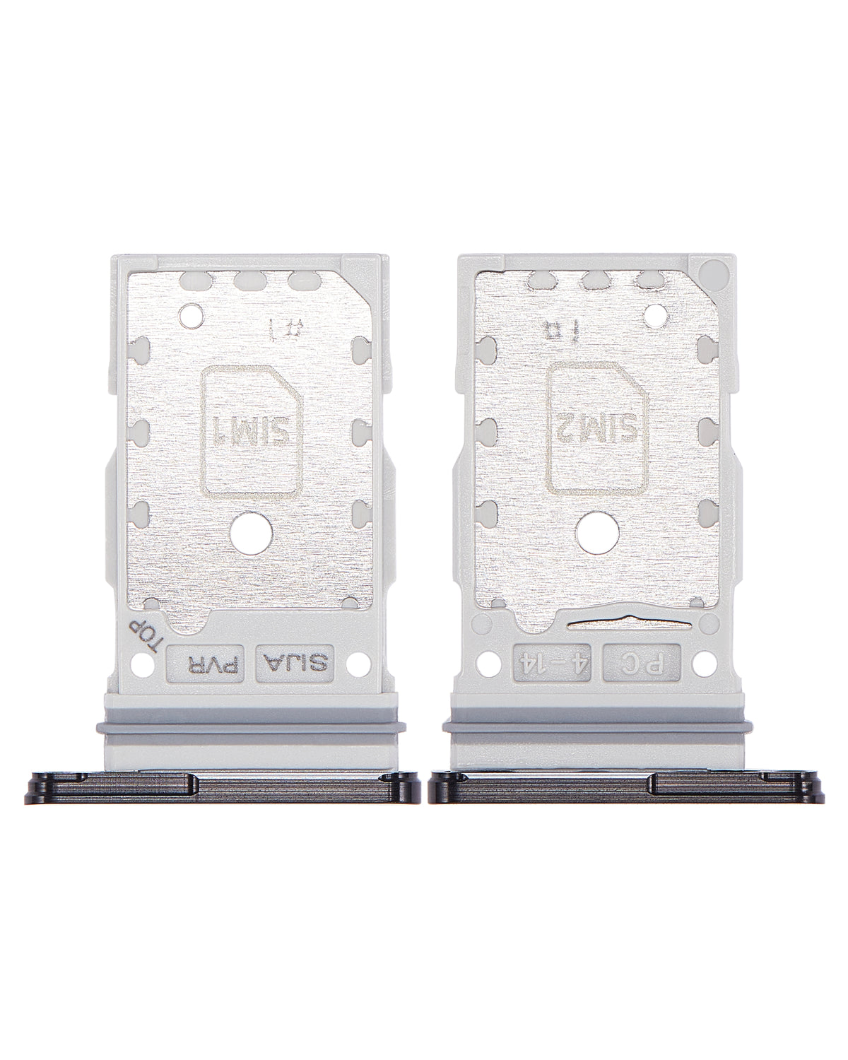 Dual Sim Card Tray Compatible For Samsung Galaxy S22 / S22 Plus Replacement (Phantom Black)