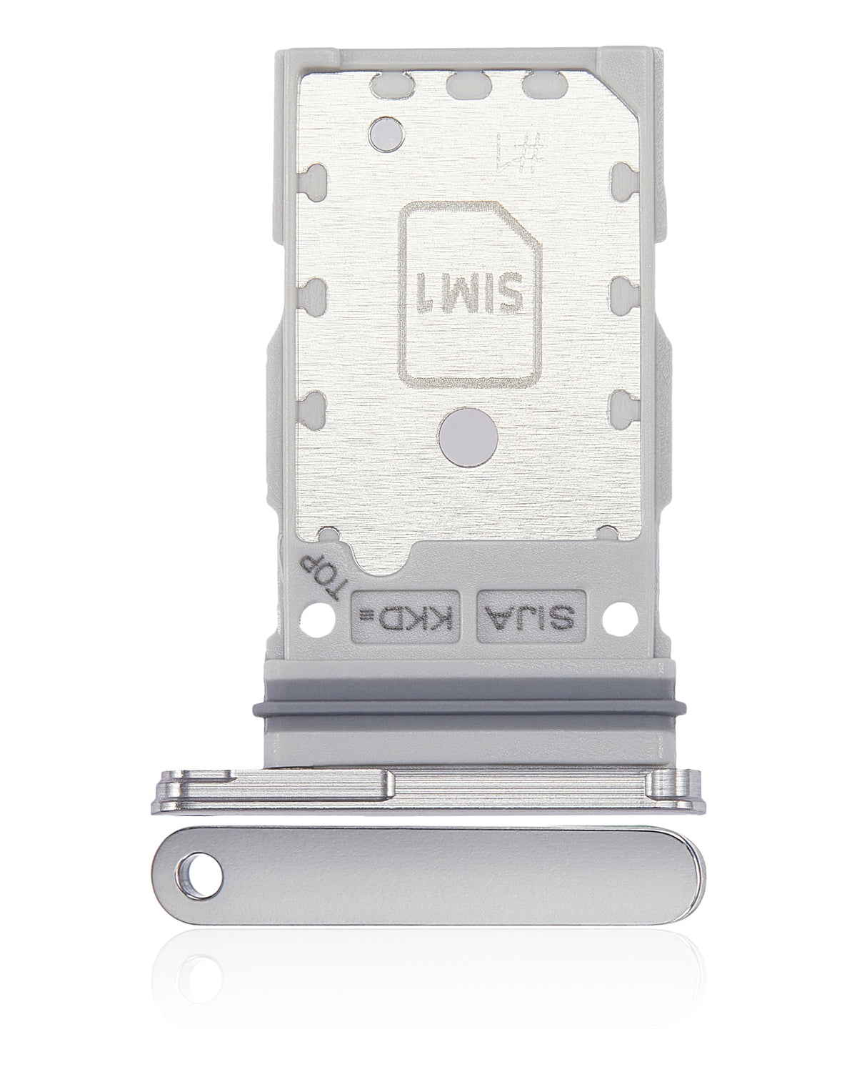 Dual Sim Card Tray  Replacement Compatible For Samsung Galaxy S22 / S22 Plus (White)