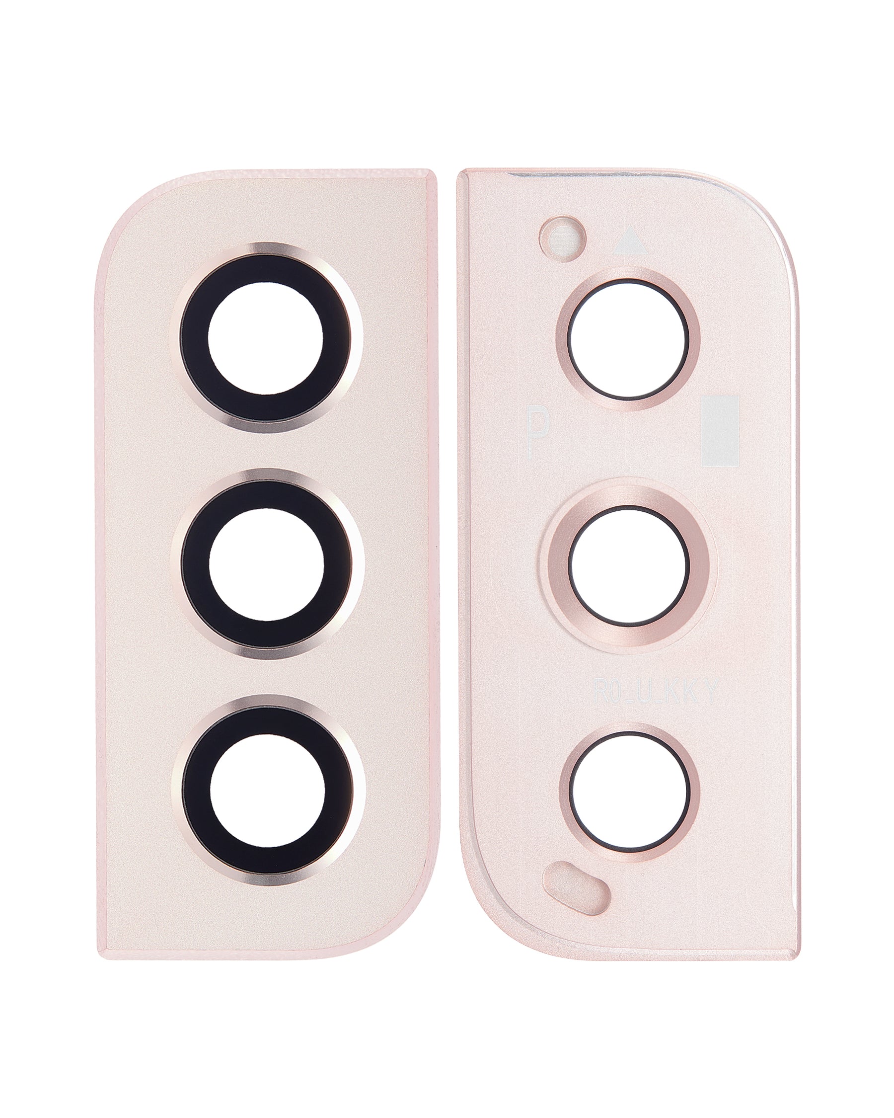 Back Camera Lens With Bezel Ring Compatible For Samsung Galaxy S22 / S22 Plus Replacement (Pink Gold)