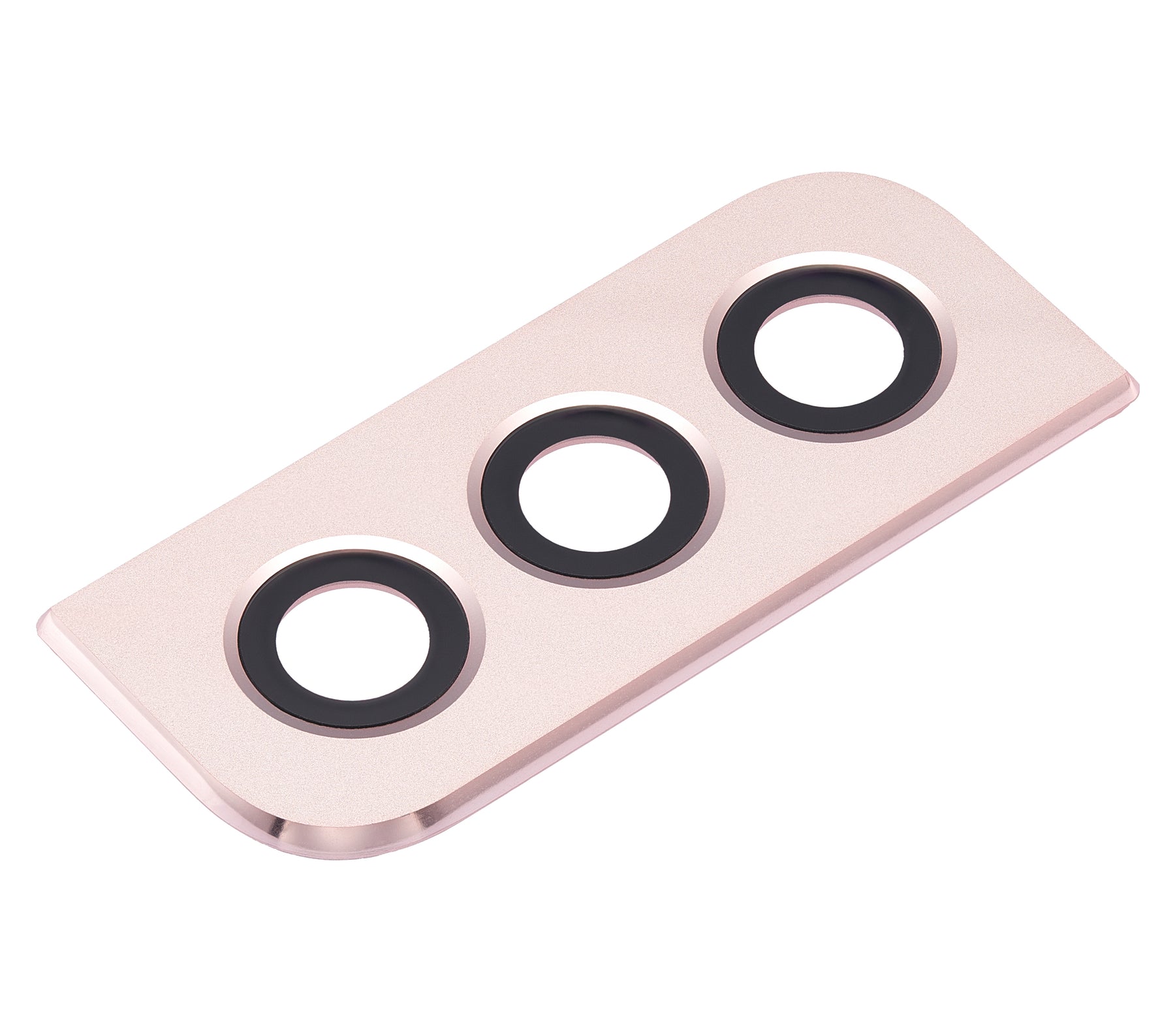 Back Camera Lens With Bezel Ring Compatible For Samsung Galaxy S22 / S22 Plus Replacement (Pink Gold)