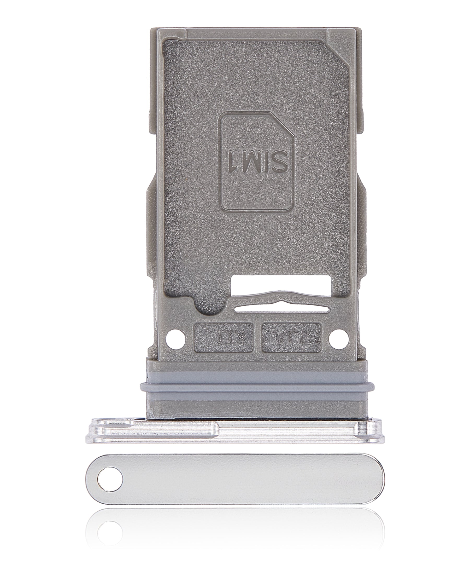 Single Sim Card Tray Compatible For Samsung Galaxy S22 5G / S22 Plus 5G Replacement (White)
