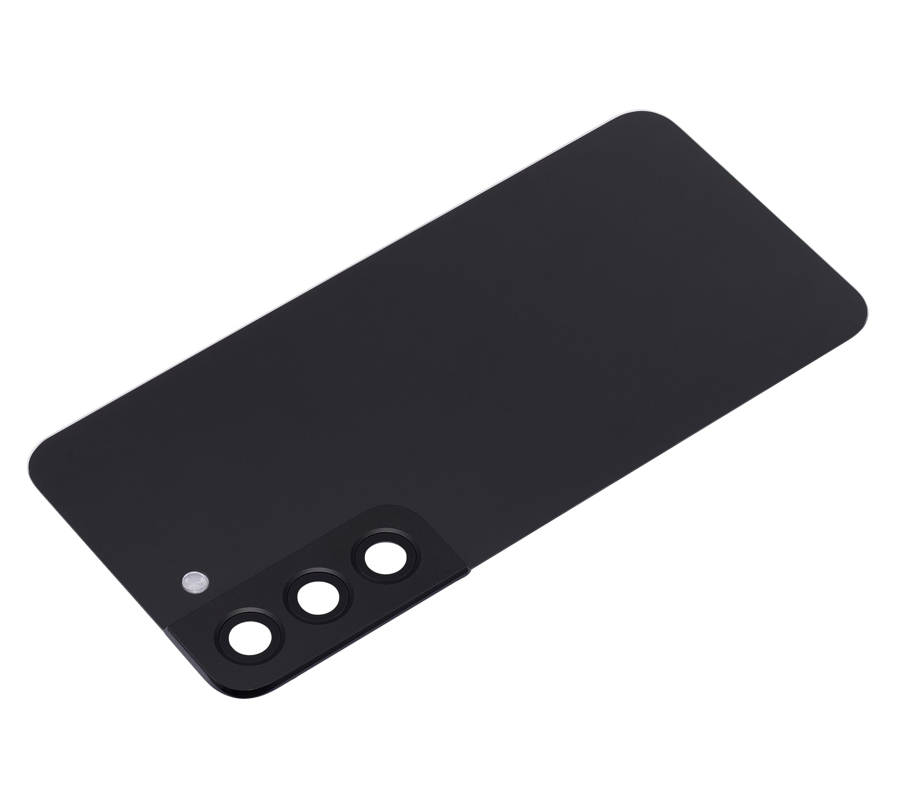 Back Cover Glass With Camera Lens Compatible For Samsung Galaxy S22 5G Replacement (No Logo) (Vemake) (Phantom Black)