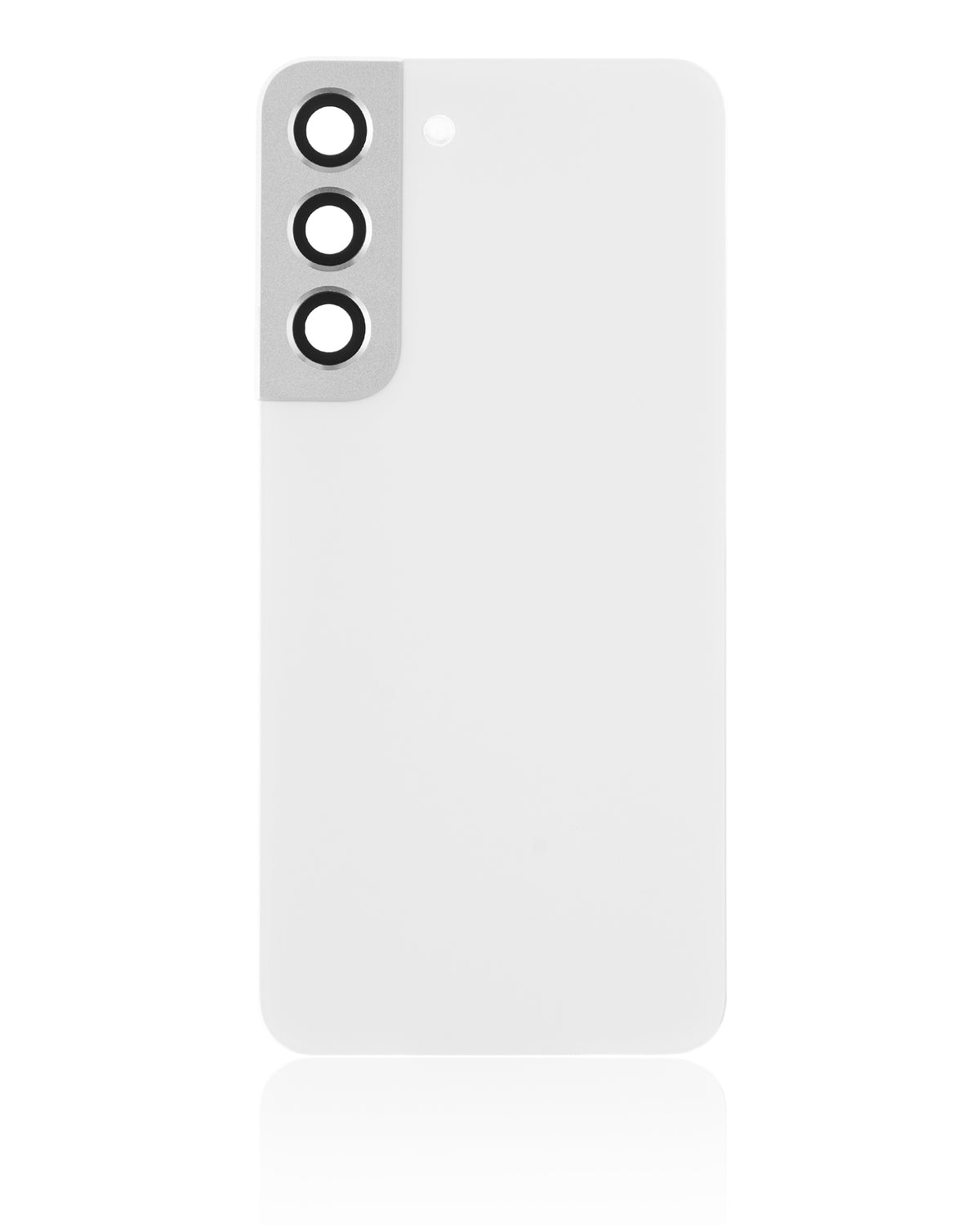 Back Cover Glass With Camera Lens Compatible For Samsung Galaxy S22 5G Replacement (No Logo) (Vemake) (White)
