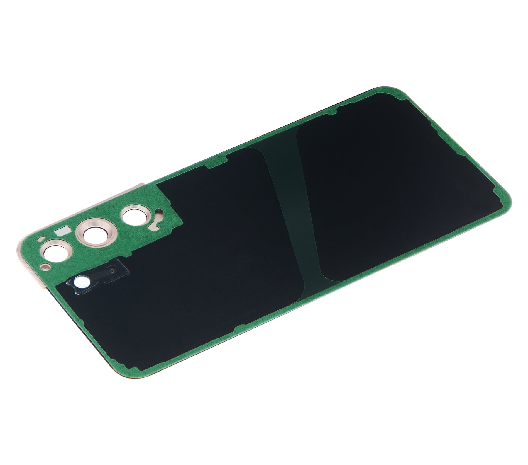 Back Cover Glass With Camera Lens Compatible For Samsung Galaxy S22 5G Replacement (No Logo) (Vemake) (Pink Gold)