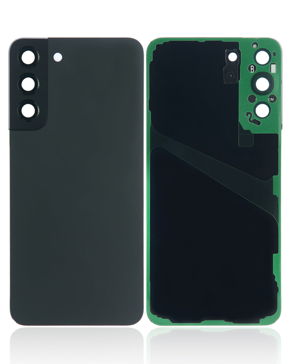 Back Cover Glass Replacement With Camera Lens Compatible For Samsung Galaxy S22 Plus 5G  (No Logo) (Vemake) (Phantom Black)