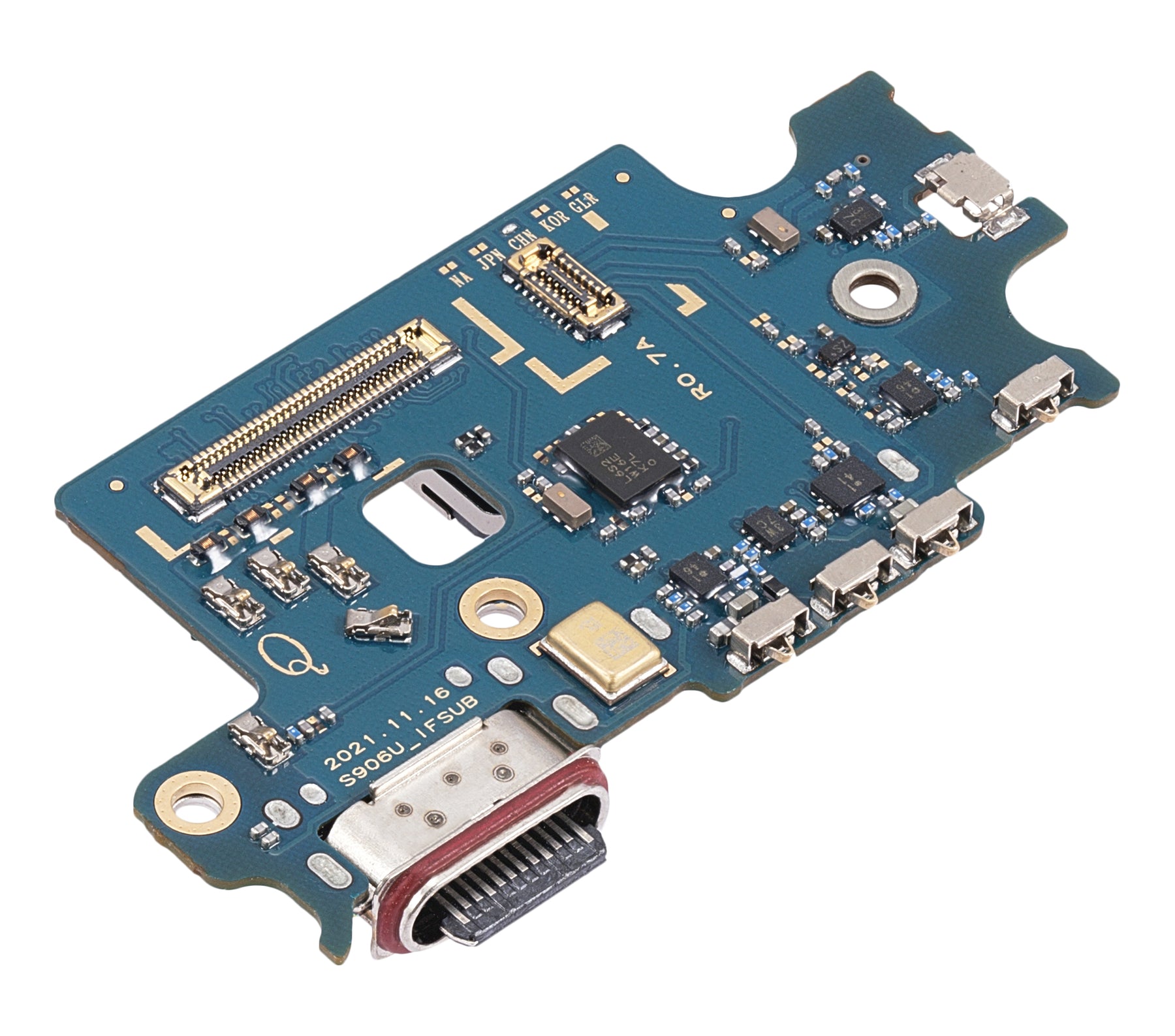 Charging Port Board With Sim Card Reader Compatible For Samsung Galaxy S22 Plus 5G (S9060) (Dual Sim Version) (Premium)