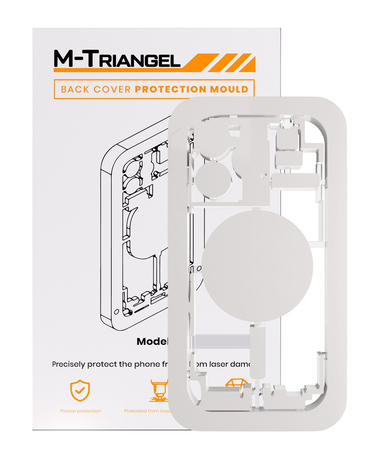 Laser Machine Protection Mold Compatible For iPhone 14 Pro (M-Triangel)