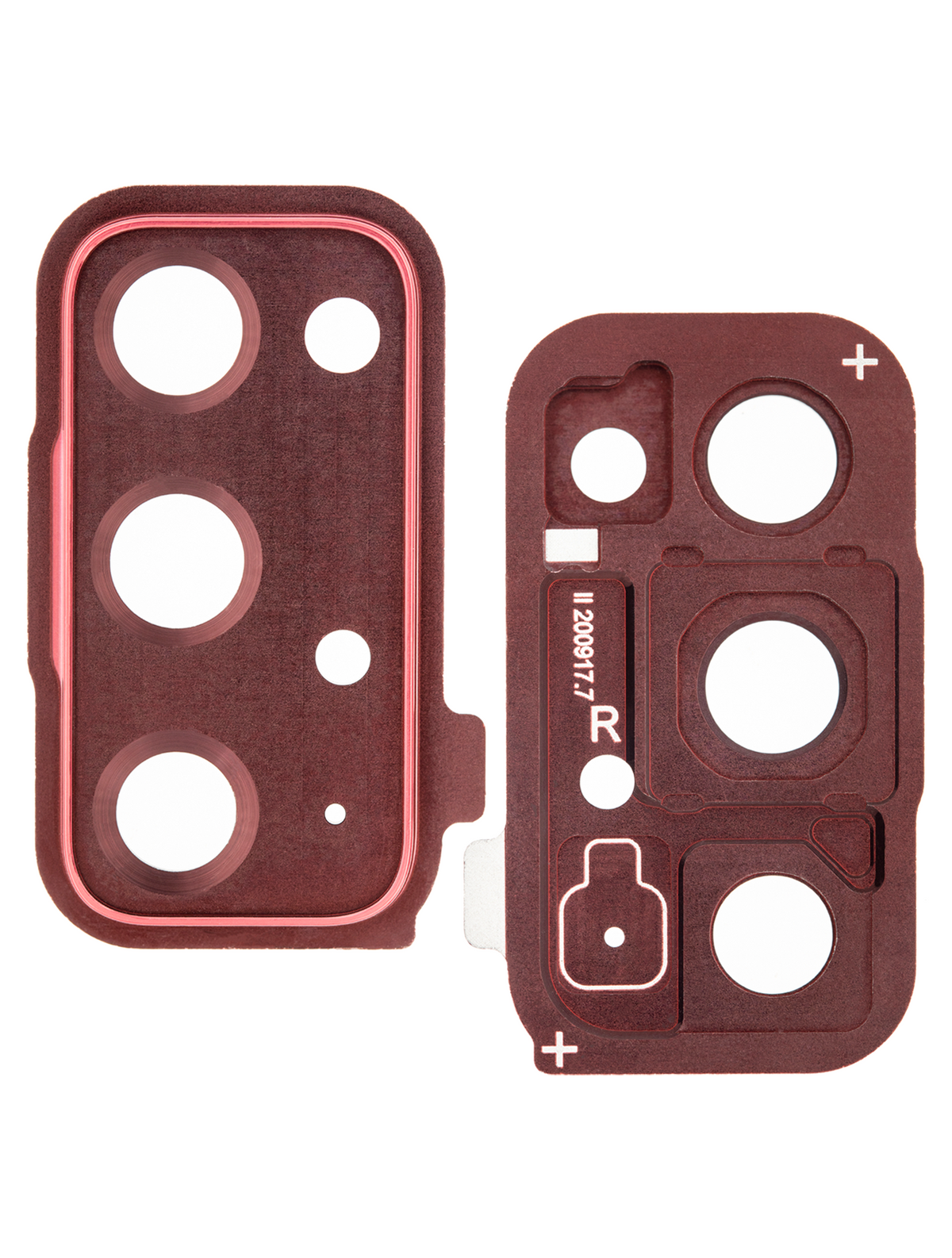 Back Camera Lens With Cover Bezel Ring Compatible For Samsung Galaxy S20 FE 4G / 5G Replacement(Cloud Red)