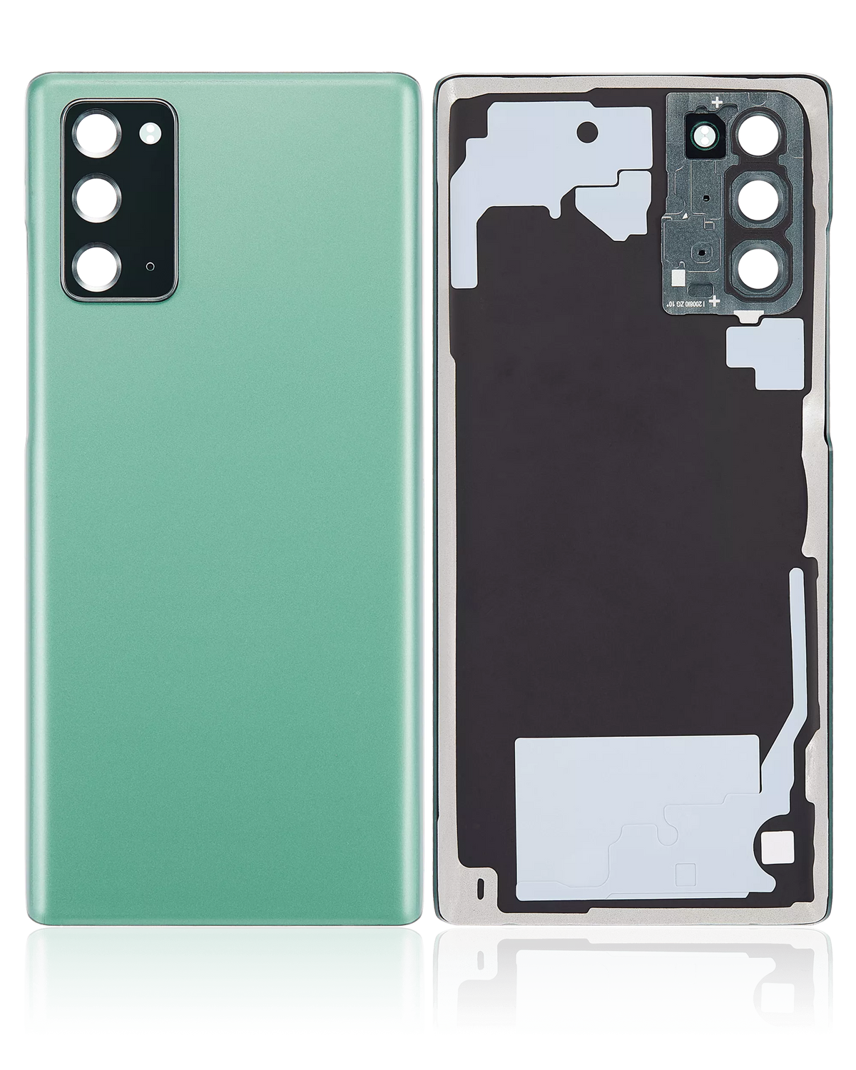 Replacement Back Cover Glass With Camera Lens Compatible For Samsung Galaxy Note 20 5G (No Logo) (Vemake) (Mystic Green)