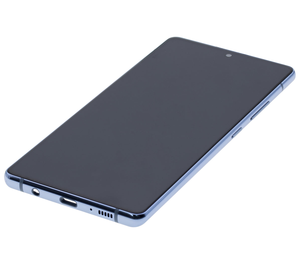 OLED Assembly With Frame Compatible For Samsung Galaxy A71 5G Replacement(A716U / 2020) (Refurbished) (Prism Cube Blue)