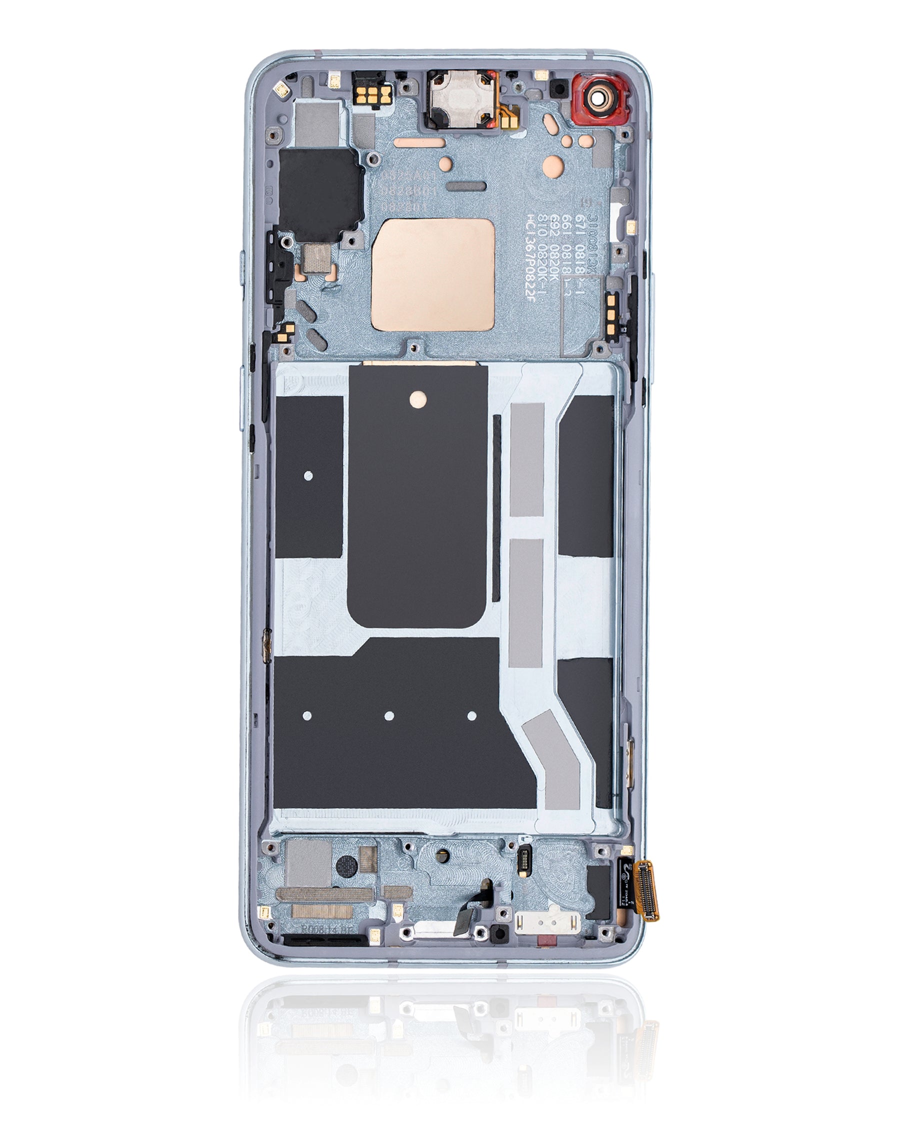 Replacement OLED Assembly With Frame Compatible For OnePlus 8T (Refurbished) (Lunar Silver)