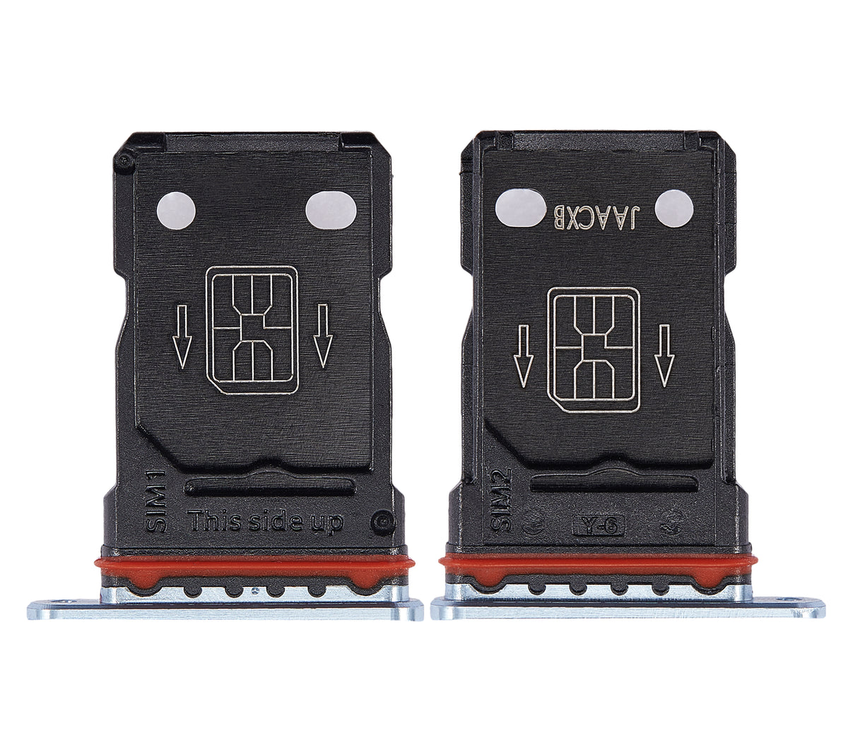 Dual Sim Card Tray Compatible For OnePlus 8T Replacement (Lunar Silver)