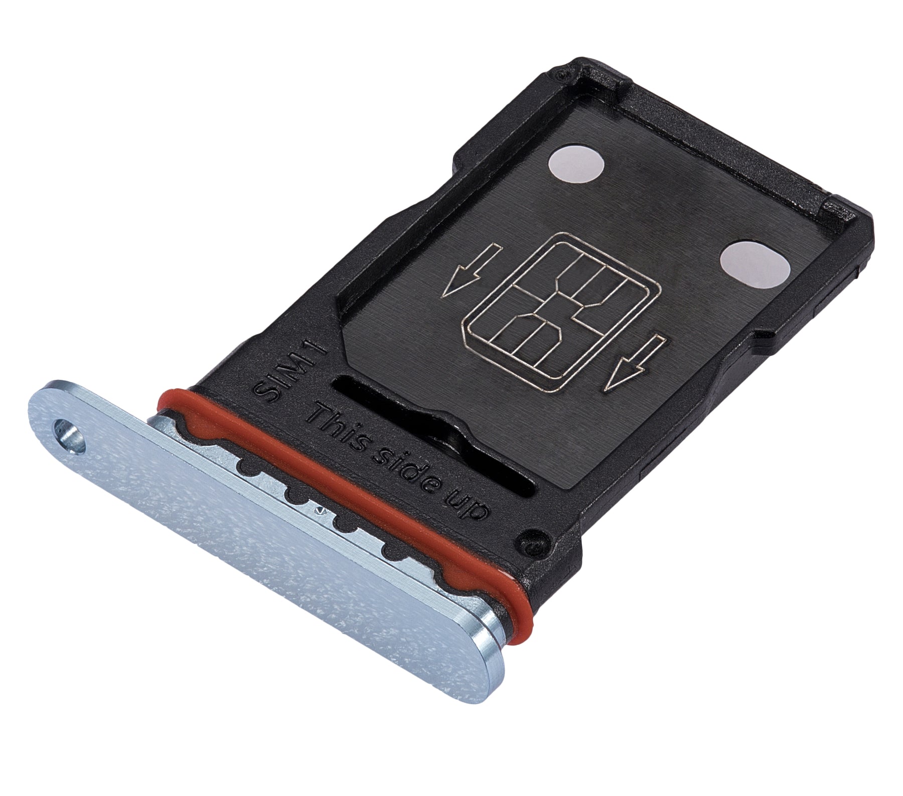 Dual Sim Card Tray Compatible For OnePlus 8T Replacement (Lunar Silver)