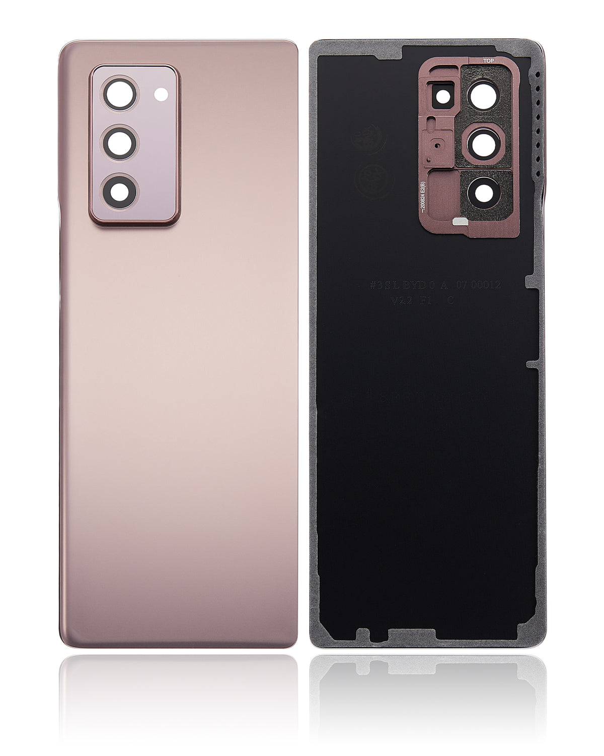 Back Cover Glass With Camera Lens Replacement Compatible For Samsung Galaxy Z Fold 2 5G (Premium) (Mystic Bronze)