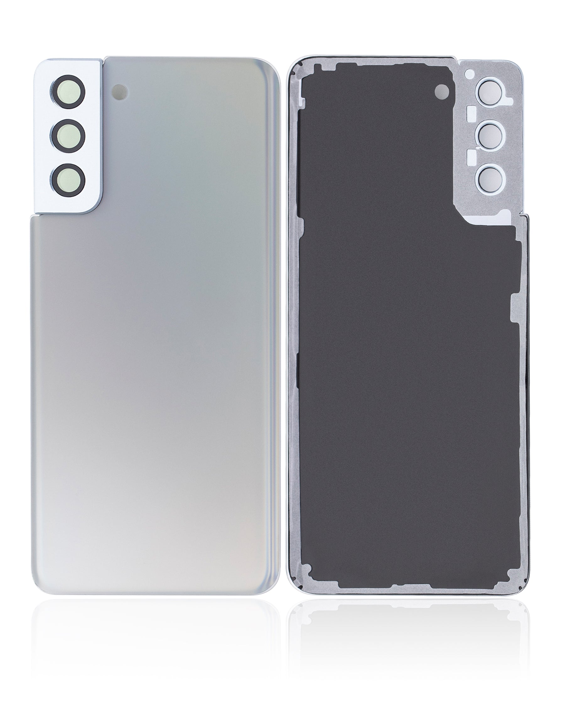 Replacement Back Cover Glass With Camera Lens Compatible For Samsung Galaxy S21 Plus (Service Pack) (Phantom Silver)
