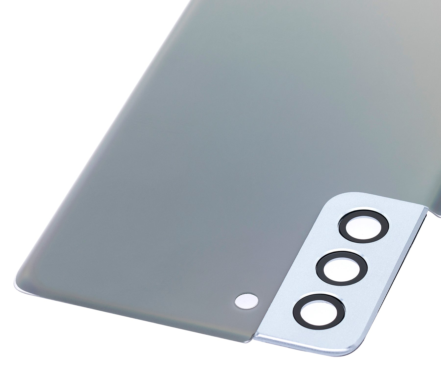 Replacement Back Cover Glass With Camera Lens Compatible For Samsung Galaxy S21 Plus (Service Pack) (Phantom Silver)