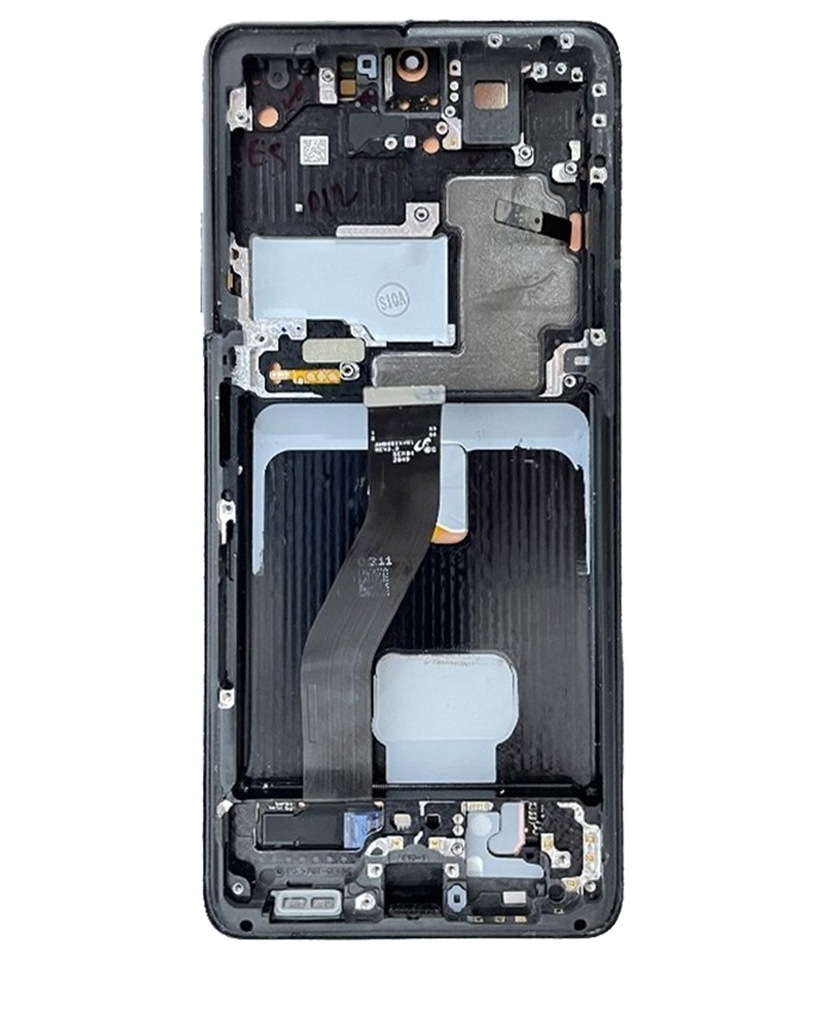 OLED Assembly With Frame Compatible For Samsung Galaxy S21 Ultra 5G Replacement (Service Pack) (Phantom Navy)
