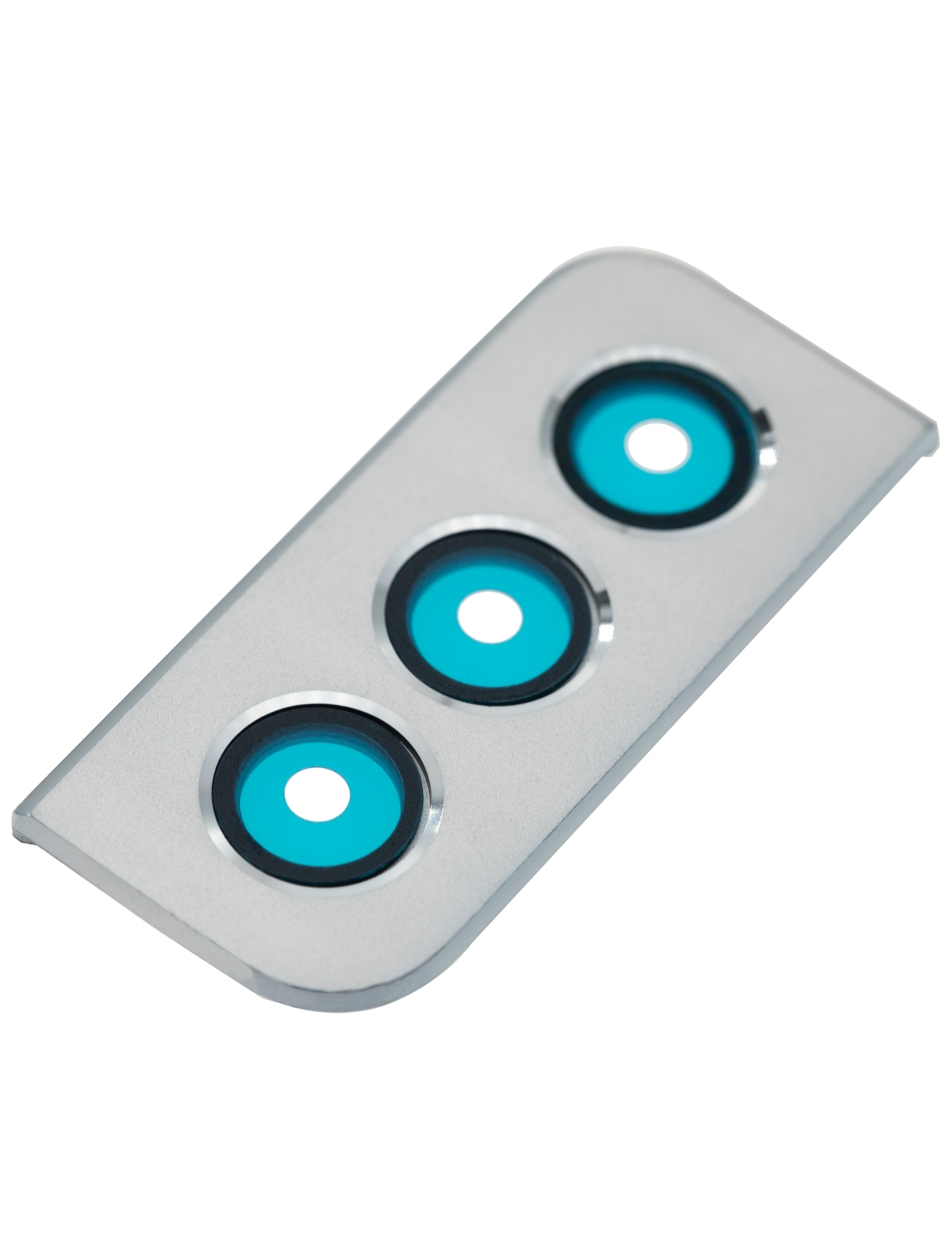 Back Camera Lens With Bezel Ring Compatible For Samsung Galaxy S21 Plus Replacement (Phantom Silver)
