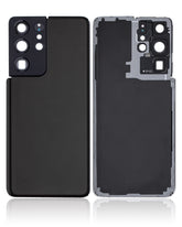 Back Cover Glass With Camera Lens Compatible For Samsung Galaxy S21 Ultra Replacement (Service Pack) (Phantom Black)