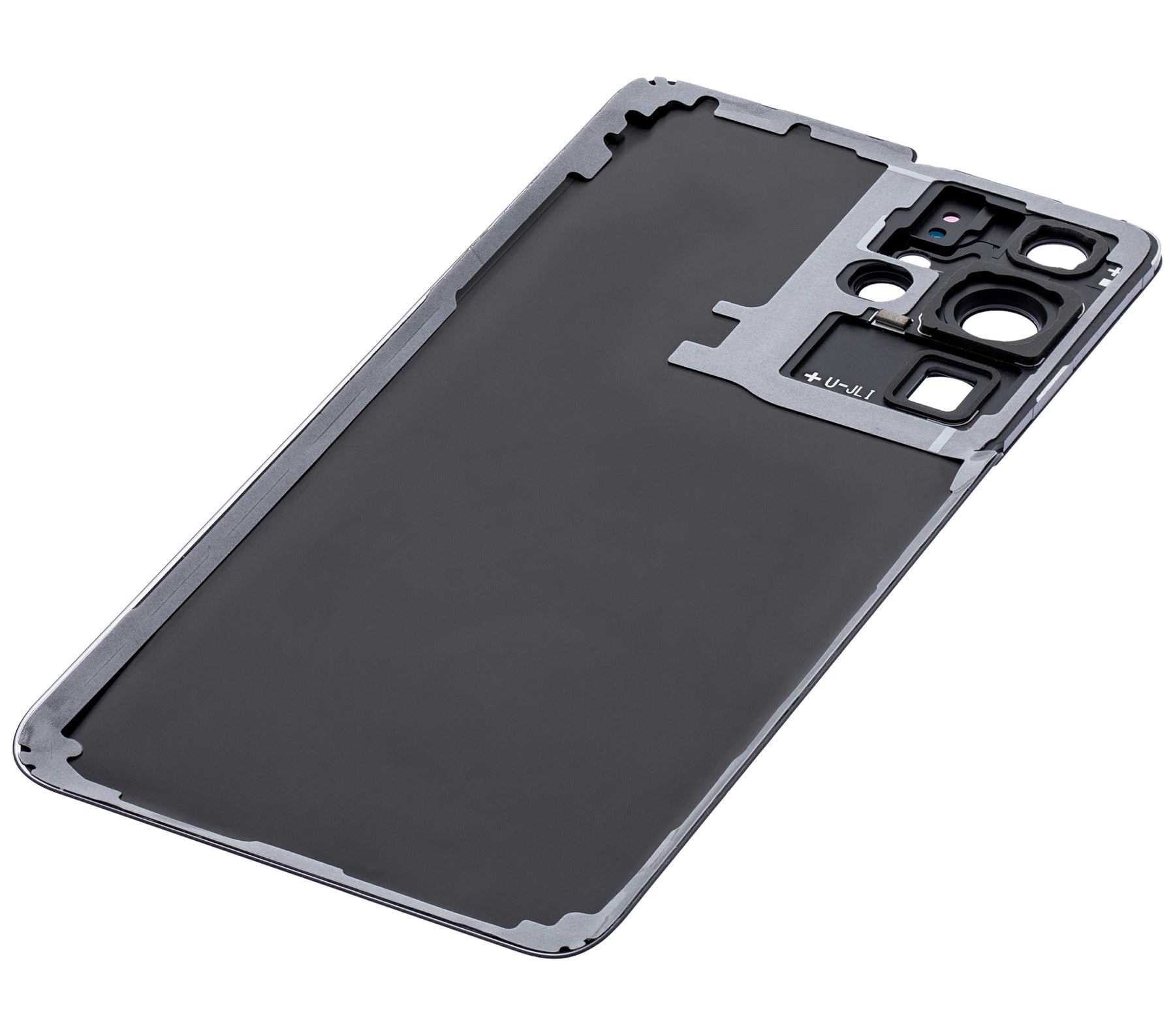 Back Cover Glass With Camera Lens Compatible For Samsung Galaxy S21 Ultra Replacement (Service Pack) (Phantom Black)