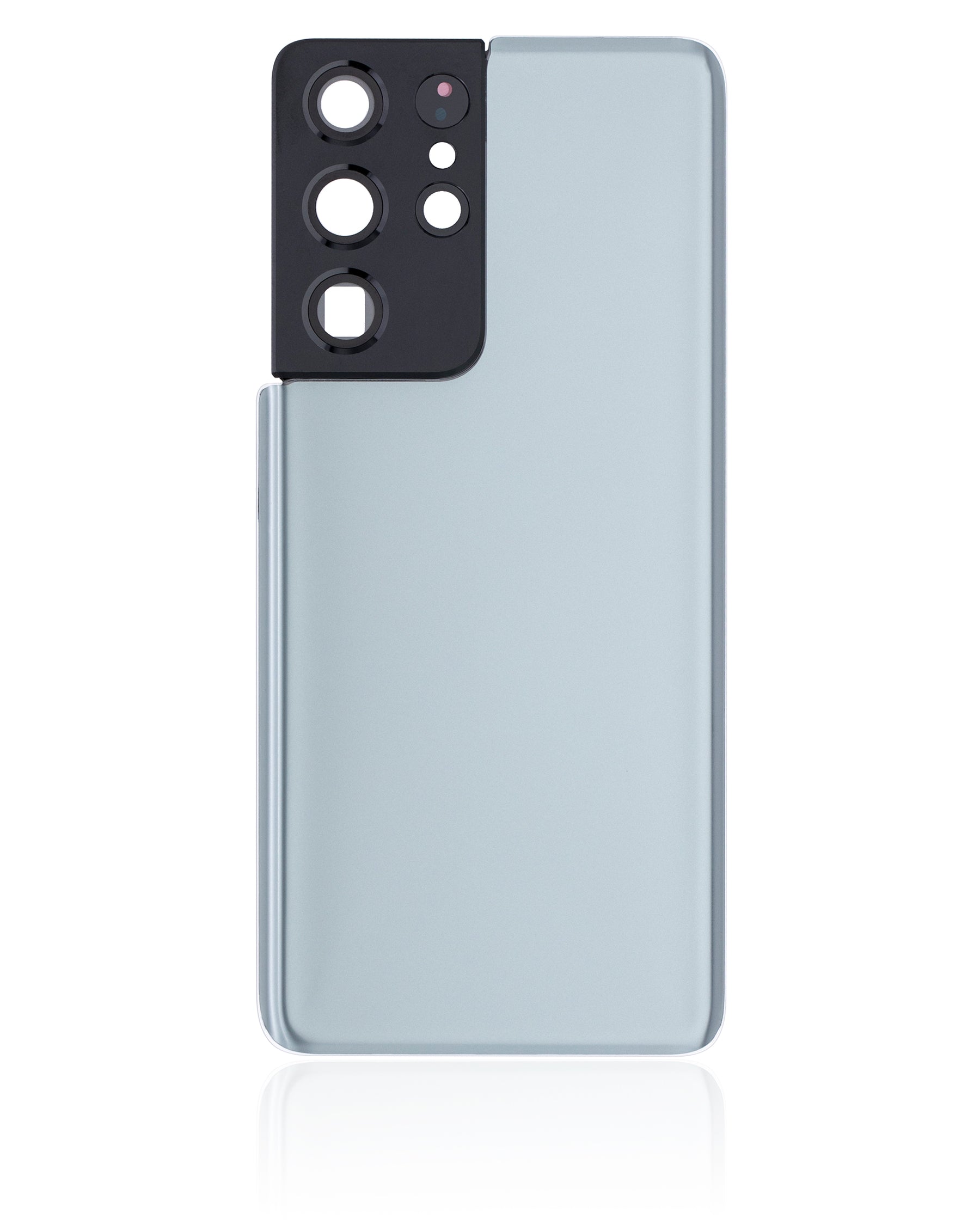 Back Cover Glass With Camera Lens Compatible For Samsung Galaxy S21 Ultra Replacement (No Logo) (Vemake) (Phantom Titanium)