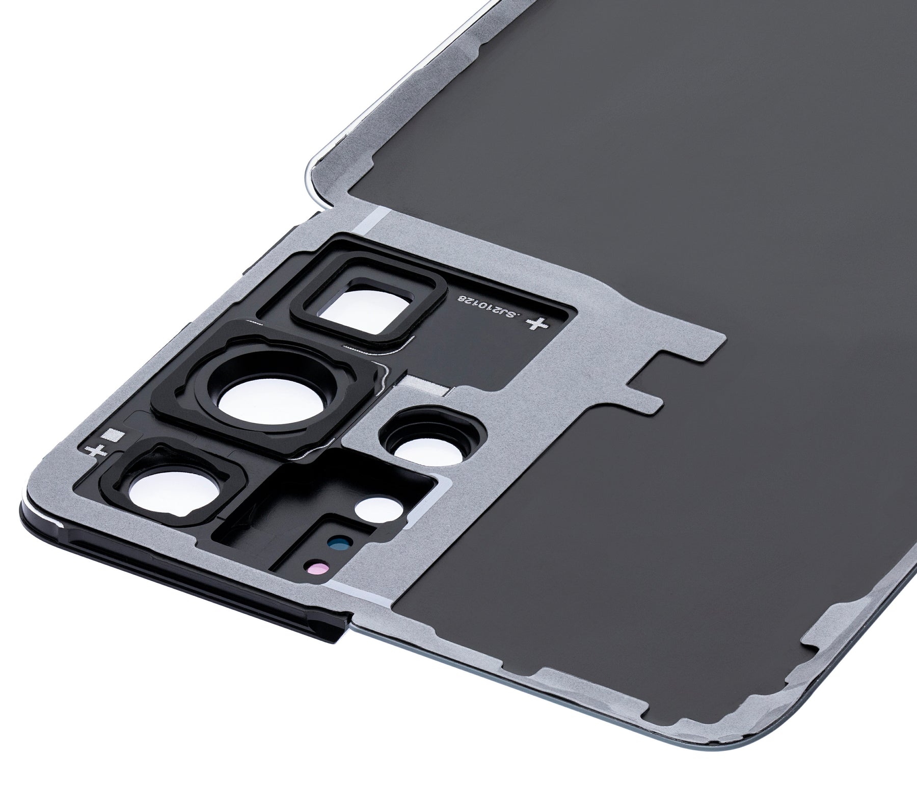 Replacement Back Cover Glass With Camera Lens Compatible For Samsung Galaxy S21 Ultra (No Logo) (Vemake) (Phantom Navy)