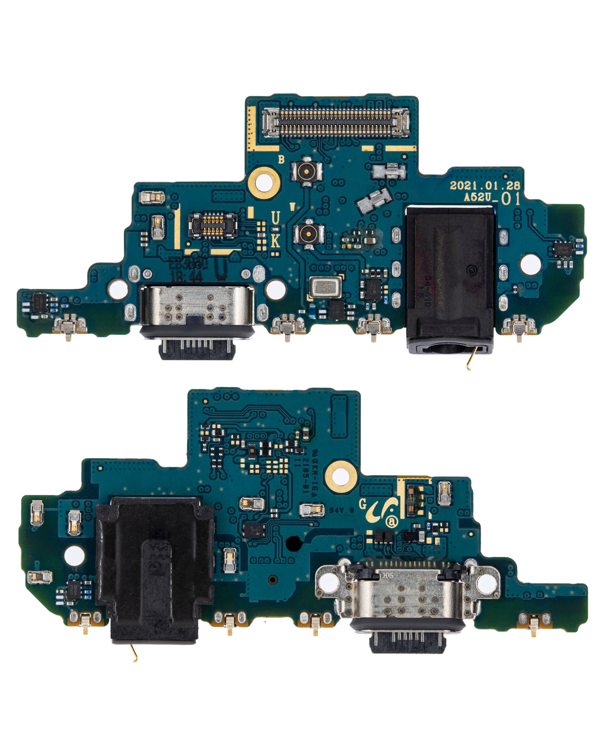 Replacement Charging Port With Headphone Jack Compatible For Samsung Galaxy A52 4G (A525 / 2021) A52 5G (A526 / 2021) (US Version) (Premium)