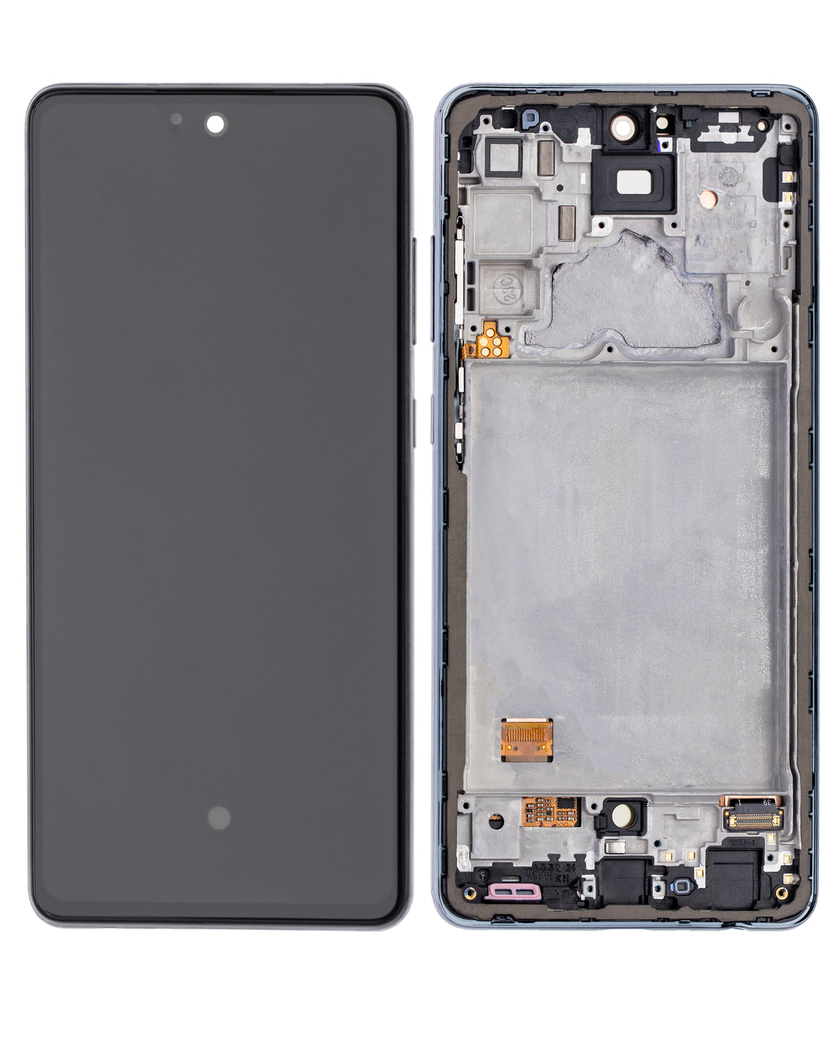 Replacement OLED Assembly With Frame Compatible For Samsung A72 (A725 / 2021) (Refurbished) (Awesome Black)