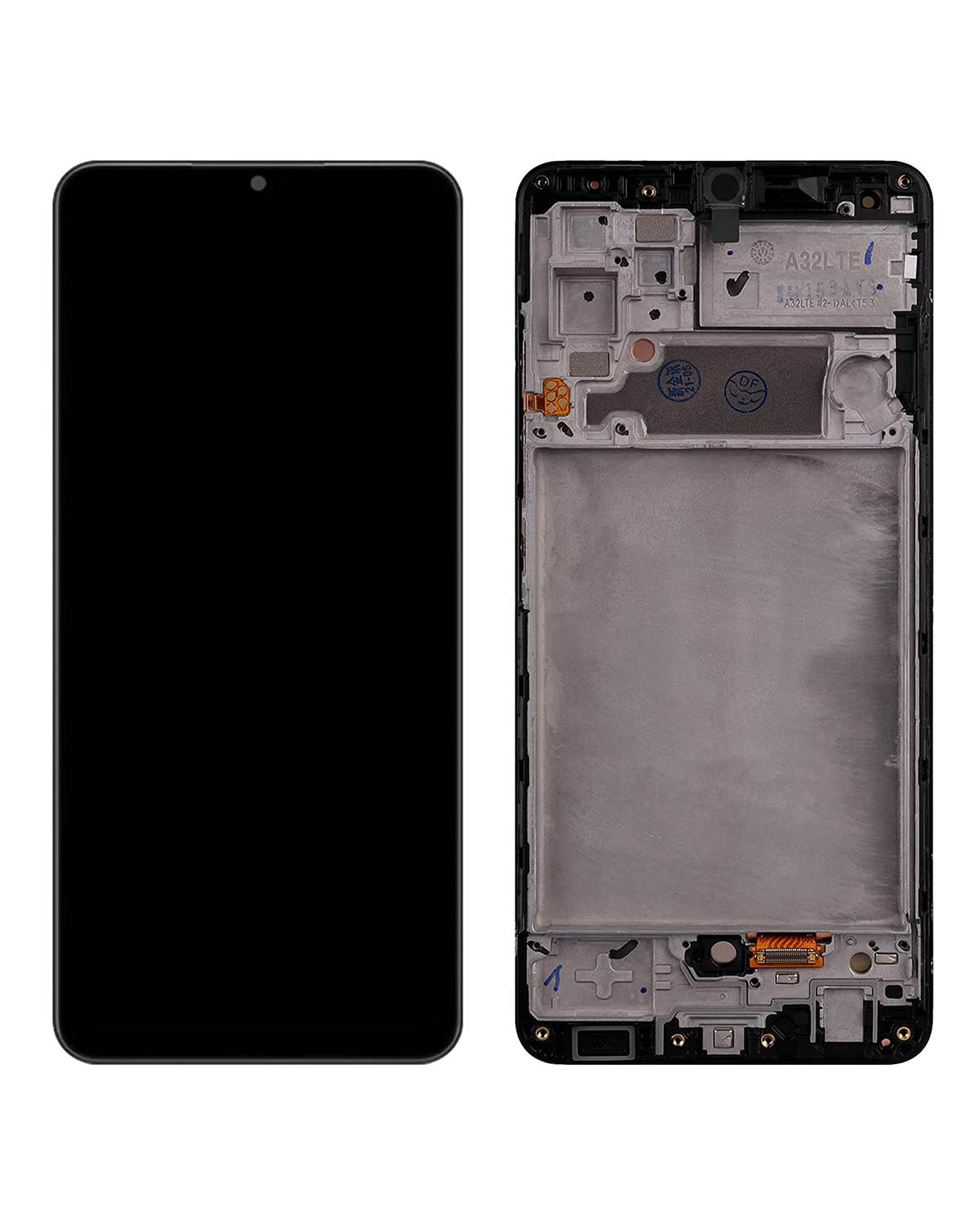 LCD Assembly With Frame Compatible For Samsung Galaxy A32 4G (A325 / 2021) (Service Pack) (Awesome Black)