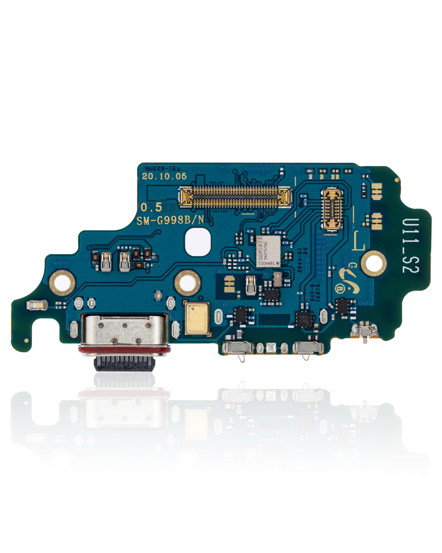 Charging Port Board With Sim Card Reader Compatible For Samsung Galaxy S21 Ultra 5G (G998B) (International Version) (Premium)
