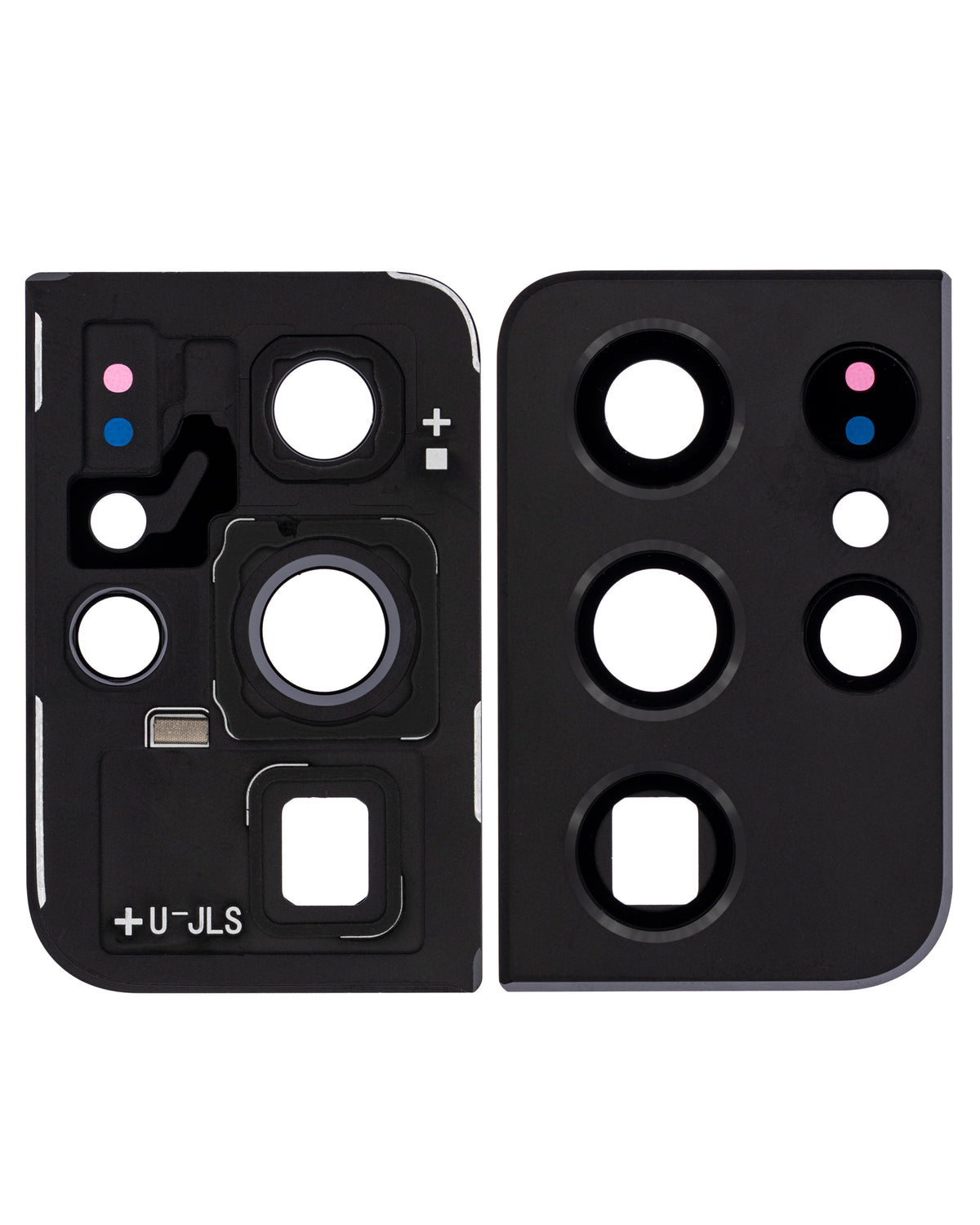 Back Camera Lens With Cover Bezel Ring Compatible For Samsung Galaxy S21 Ultra 5G Replacement (Phantom Black)