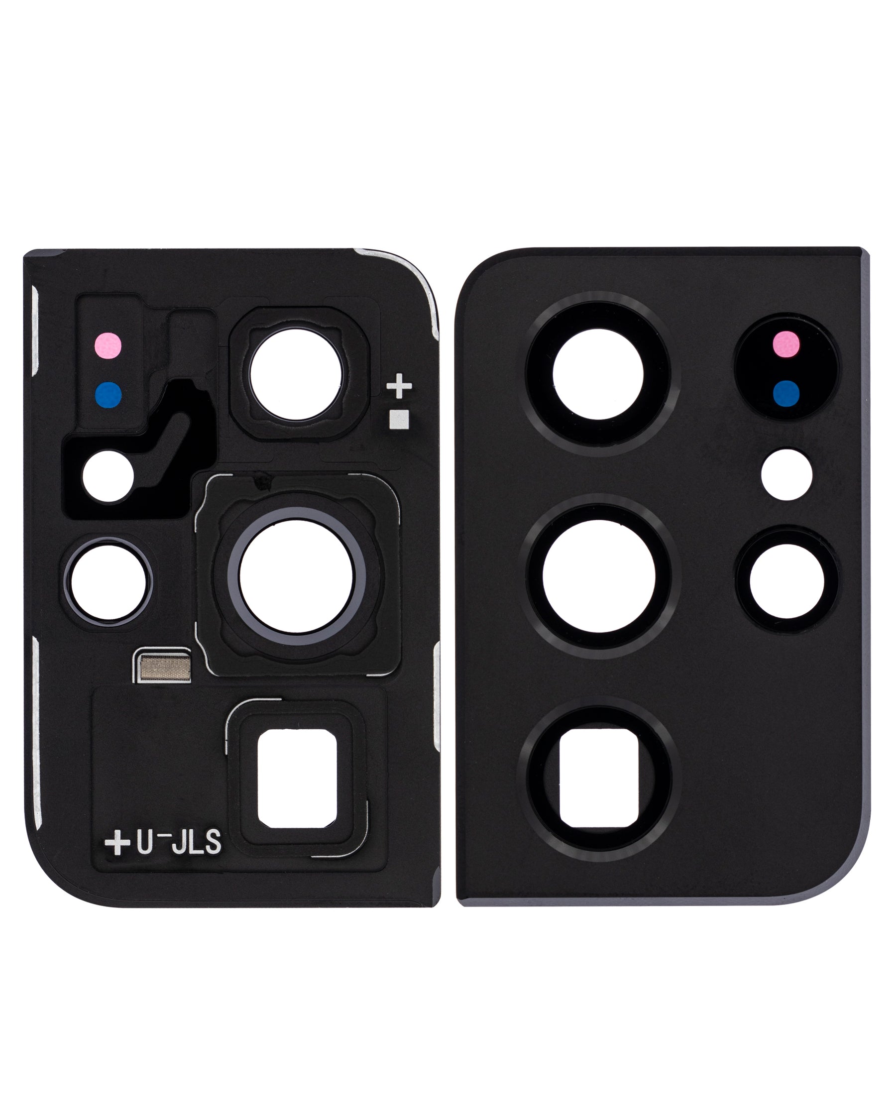 Back Camera Lens With Cover Bezel Ring Compatible For Samsung Galaxy S21 Ultra 5G Replacement (Phantom Black)