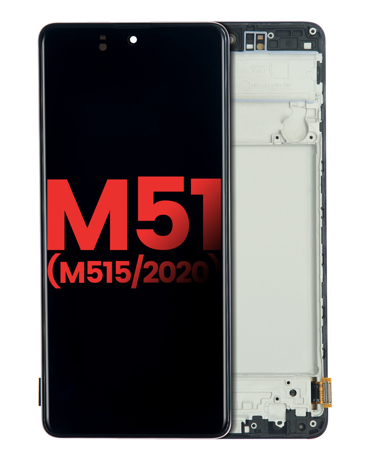 OLED Assembly With Frame Compatible For Samsung Galaxy M51 (M515 / 2020) (Aftermarket Plus) (Celestial Black)