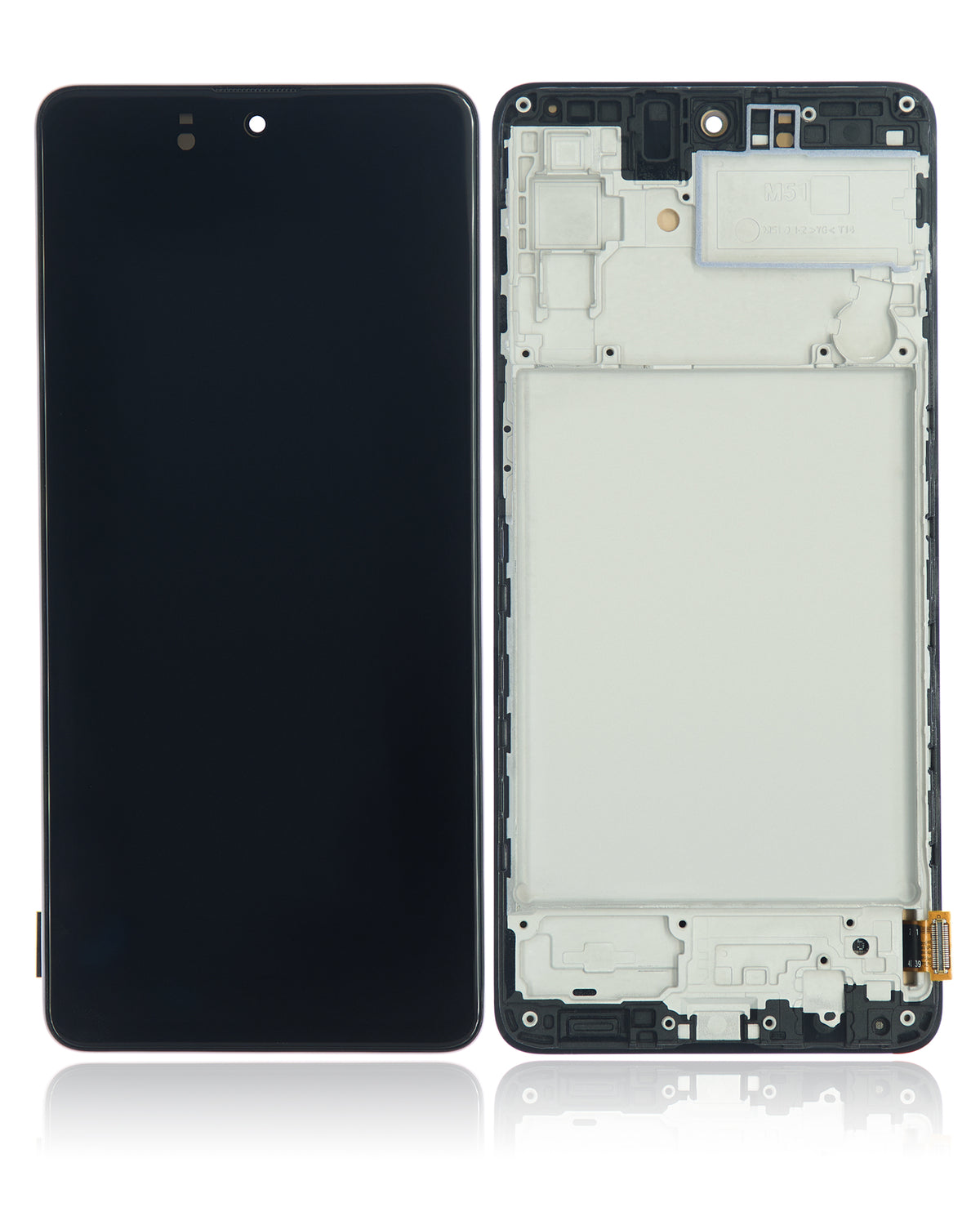 OLED Assembly With Frame Compatible For Samsung Galaxy M51 (M515 / 2020) (Aftermarket Plus) (Celestial Black)