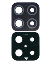 Back Camera Lens (Glass Only) With Adhesive Compatible For Samsung Galaxy A22 4G (A225 / 2021) (1 Pack) (Black)