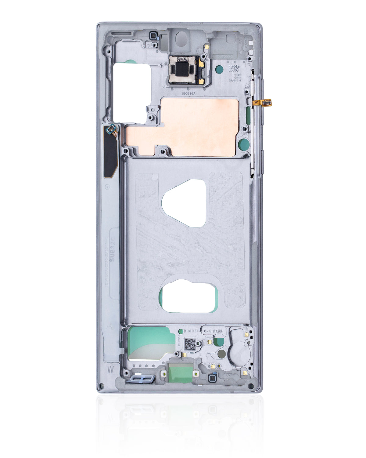 Mid-Frame Housing Compatible For Samsung Galaxy Note 10 Replacement (Aura White)